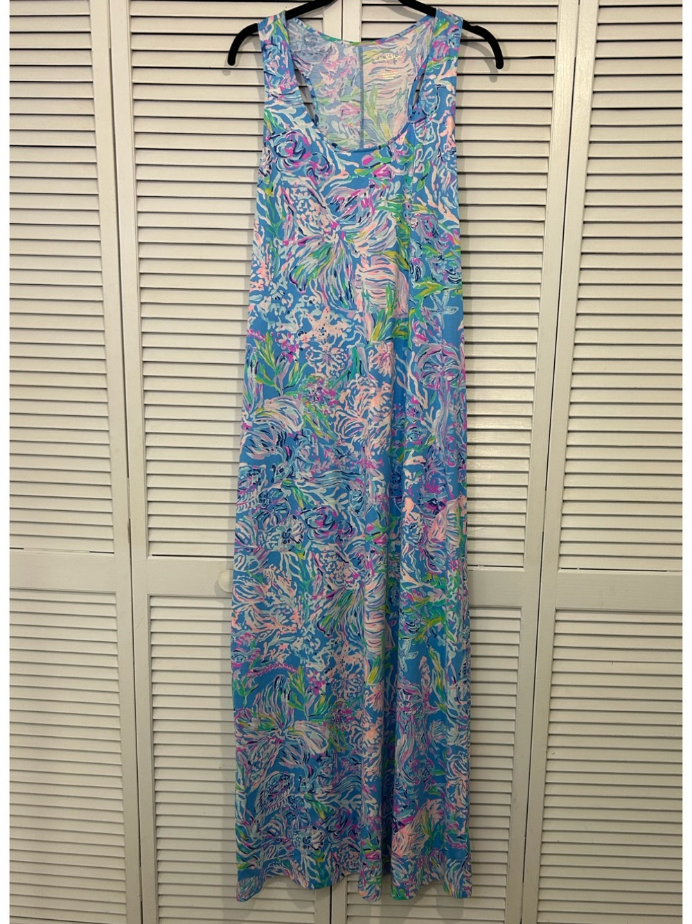 Lilly Pulitzer Blue Tropical Print Maxi Dress - Picture 2 of 9